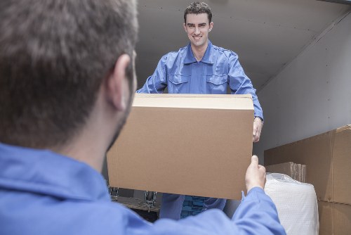 Commercial office items being moved into self storage